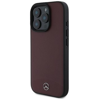 Mercedes MEHMP16L23RBARR iPhone 16 Pro 6.3" czerwony/red hardcase Textured And Plain Leather MagSafe