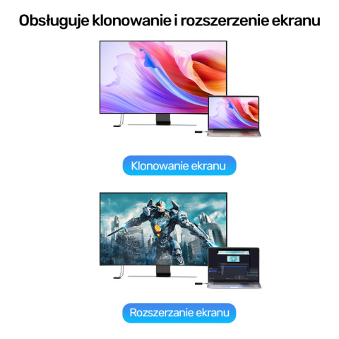 Unitek Bezprzewodowy nadajnik HDMI | Zasięg do 50m | Czarny | V1184A01