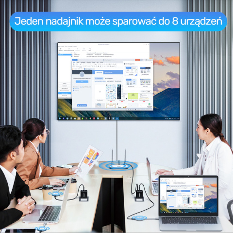 Unitek Bezprzewodowy nadajnik i odbiornik HDMI | Zasięg do 50m | Biały | V1183A01