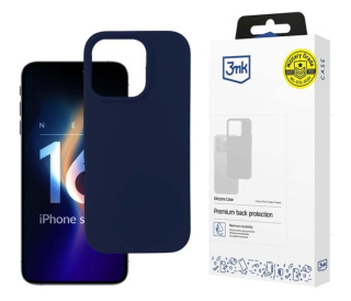 3MK Silicone Case iPhone 16 Pro 6.3" granatowy/dark navy