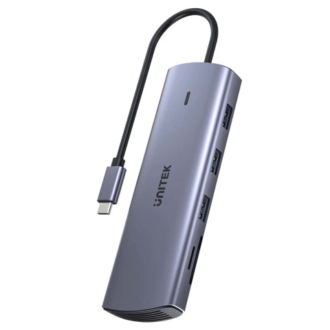 Unitek Hub 9w1 USB-C Gigabit Ethernet HDMI VGA 3x USB-A czytnik kart PD 100W | D1113A