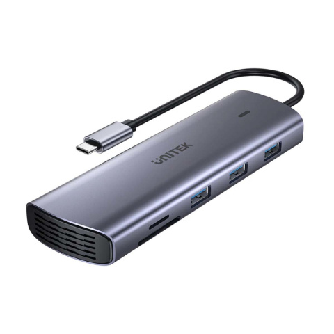 Unitek Hub 9w1 USB-C Gigabit Ethernet HDMI VGA 3x USB-A czytnik kart PD 100W | D1113A