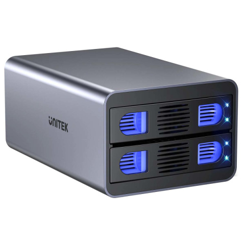 Unitek Obudowa RAID do dysku SATA 2.5"/3.5" | 4 tryby | 40TB | 5Gb/s | S1308B01-EU