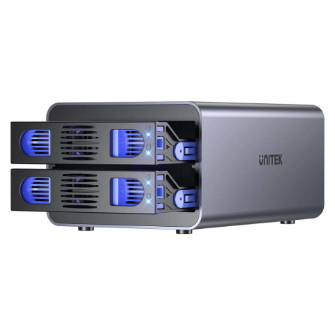 Unitek Obudowa RAID do dysku SATA 2.5"/3.5" | 4 tryby | 40TB | USB-C | 10Gb/s | S1308C01-EU