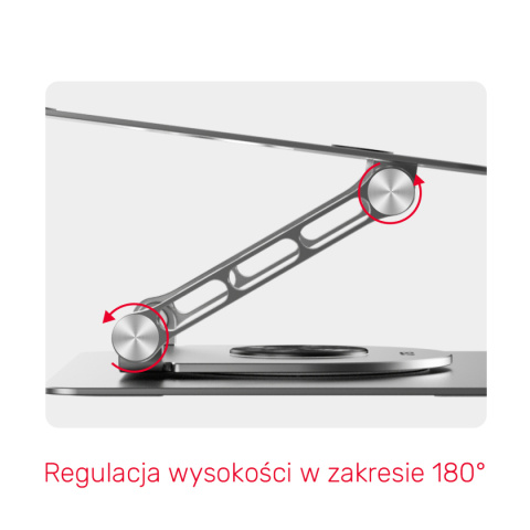 Unitek Podstawka pod laptopa regulowana 360° | 10"- 16'' | OT180SL01