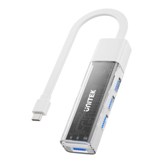 Unitek Hub dwukierunkowy USB-C/USB-A 5Gbps | 4x USB-A | Biały | H1319AWH01