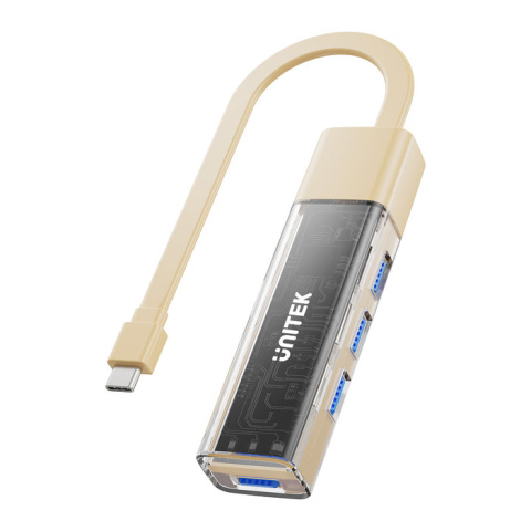 Unitek Hub dwukierunkowy USB-C/USB-A 5Gbps | 4x USB-A | Kremowy | H1319ACL01