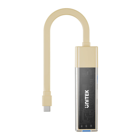 Unitek Hub dwukierunkowy USB-C/USB-A 5Gbps | 4x USB-A | Kremowy | H1319ACL01