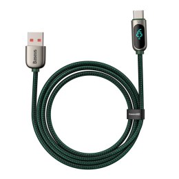Kabel USB do USB-C Baseus Display, 5A, 1m (zielony)