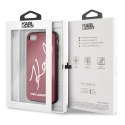 Karl Lagerfeld KLHCI8DLKSRE iPhone 7/8 SE 2020 / SE 2022 czerwony/red hard case Signature Glitter