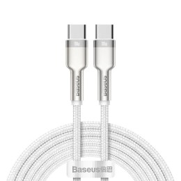 Kabel USB-C do USB-C Baseus Cafule, 100W, 2m (biały)