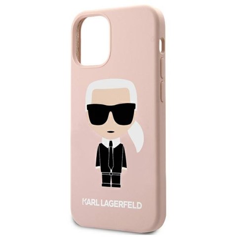 Karl Lagerfeld KLHCP12SSLFKPI iPhone 12 mini 5,4" hardcase jasnoróżowy/light pink Silicone Iconic