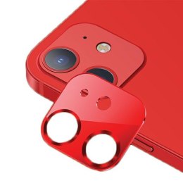 USAMS Camera Lens Glass iPhone 12 mini metal czerwony/red BH706JTT03 (US-BH706)