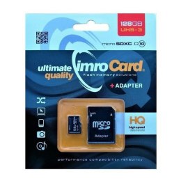 Karta pamięci microSDXC 128GB Imro+ adp 10C UHS-3