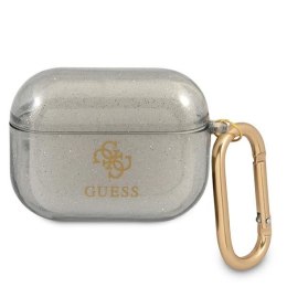 Guess GUAPUCG4GK AirPods Pro cover czarny/black Glitter Collection