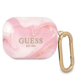 Guess GUAPUNMP AirPods Pro cover różowy/pink Marble Collection