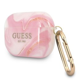 Guess GUAPUNMP AirPods Pro cover różowy/pink Marble Collection