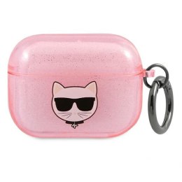 Karl Lagerfeld AirPods 3 cover różowy Glitter Choupette