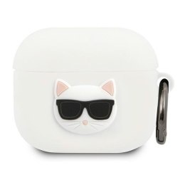 Karl Lagerfeld AirPods 3 cover biały Silicone Choupette
