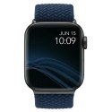 UNIQ pasek Aspen Apple Watch 44/42/45mm Series 4/5/6/7/8/SE/SE2 Braided niebieski/oxford blue