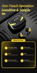 AWEI Słuchawki Bluetooth 5.0 T35 TWS + Stacja dokująca -Dla Graczy- czarne