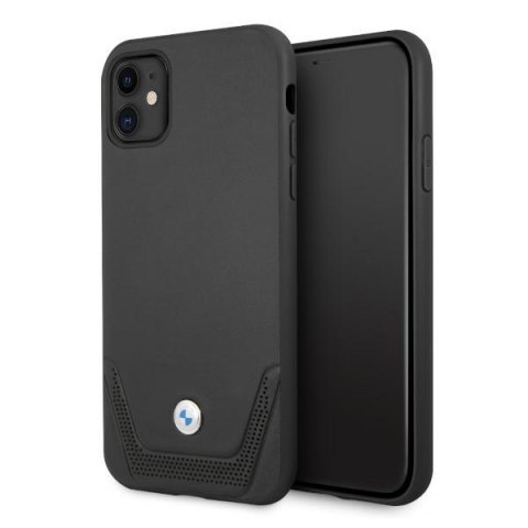Etui BMW BMHCN61RSWPK iPhone 11 6,1" / Xr czarny/black hardcase Leather Perforate