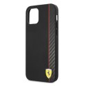Ferrari FESAXHCP12LBK iPhone 12 Pro Max 6,7" czarny/black hardcase On Track Carbon Stripe