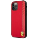 Ferrari FESAXHCP12LRE iPhone 12 Pro Max 6,7" czerwony/red hardcase On Track Carbon Stripe