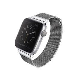 UNIQ pasek Dante Apple Watch Series 4/5/6/7/8/SE/SE2 42/44/45mm Stainless Steel srebrny/sterling silver