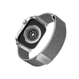 UNIQ pasek Dante Apple Watch Series 4/5/6/7/8/SE/SE2 42/44/45mm Stainless Steel srebrny/sterling silver