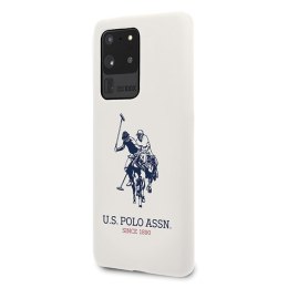 US Polo USHCS69SLHRWH S20 Ultra G988 biały/white Silicone Collection