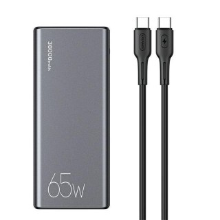 USAMS Powerbank PB59 30000mAh 65W 2xQC3.0+PD Fast Charge czarny/black CMXLOGTC01 (US-CD165) + kabel USB-C-USB-C