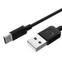 USAMS Kabel U-Turn USB-C 1m czarny/black 2A TCUSBXD01 (US-SJ099)