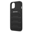 AMG AMHCP13SGSEBK iPhone 13 mini 5,4" czarny/black hardcase Leather Debossed Lines