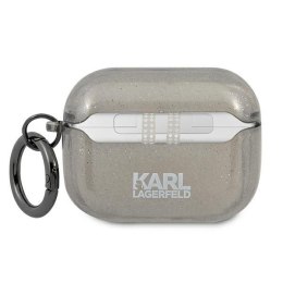 Karl Lagerfeld AirPods Pro cover czarny Glitter Karl`s Head