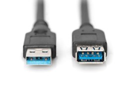 Digitus Kabel przedłużający USB 3.1 Gen.1 SuperSpeed 5Gbps Typ USB A/USB A M/Ż 3m Czarny