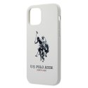 US Polo USHCP12MSLHRWH iPhone 12/12 Pro 6,1" biały/white Silicone Collection