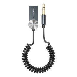 USAMS Adapter audio Bluetooth 5.0 USB-AUX szary/tarnish SJ464JSQ01 (US-SJ464)