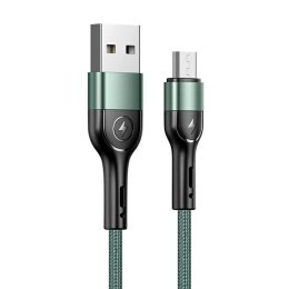 USAMS Kabel pleciony U55 2A micro USB zielony/green 1m SJ450USB02 (US-SJ450)