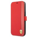 Ferrari FESAXFLBKP13LRE iPhone 13 Pro / 13 6,1" czerwony/red book On Track Carbon Stripe