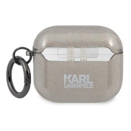Karl Lagerfeld AirPods 3 cover czarny Glitter Karl`s Head
