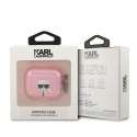 Karl Lagerfeld AirPods 3 cover różowy Glitter Karl`s Head