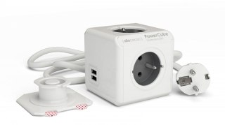 Allocacoc Listwa zasilająca PowerCube Extended USB 3m 2404/FREUPC Szara