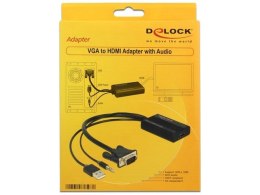 Delock Adapter VGA(M)+USB(Power)+Jack(Audio)->HDMI(F)
