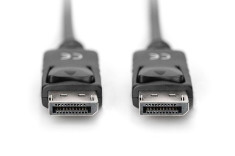 Digitus Kabel połączeniowy DisplayPort z zatrzaskami 4K 60Hz UHD Typ DP/DP M/M czarny 1m