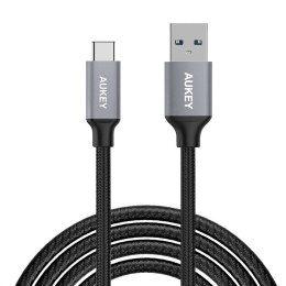 AUKEY CB-CD3 nylonowy kabel Quick Charge USB C-USB 3.0 | 2m | 5 Gbps | 3A | 60W PD | 20V
