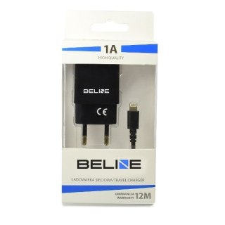 Beline Ładowarka sieciowa 1xUSB + lightning 1A czarna iPhone 5/6/7/8/X/11/12