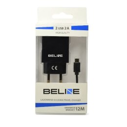 Beline Ładowarka sieciowa 2xUSB + USB-C 2A czarna
