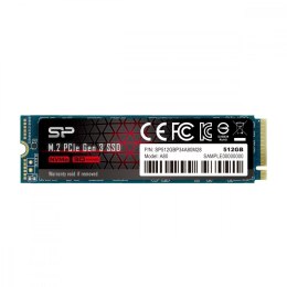 Silicon Power Dysk SSD A80 512GB M.2 PCIe 3400/3000 MB/s NVMe