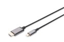 Digitus Kabel adapter HDMI 4K 30Hz na USB Typ C 3.1 metalowa obudowa HQ czarny 1.8m
